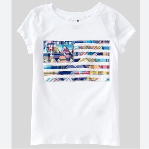 Polo by Ralph Lauren NWOT Sz 5 White Graphic T-Shirt - Picture 1 of 5